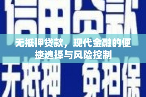 茄萣无抵押贷款，现代金融的便捷选择与风险控制