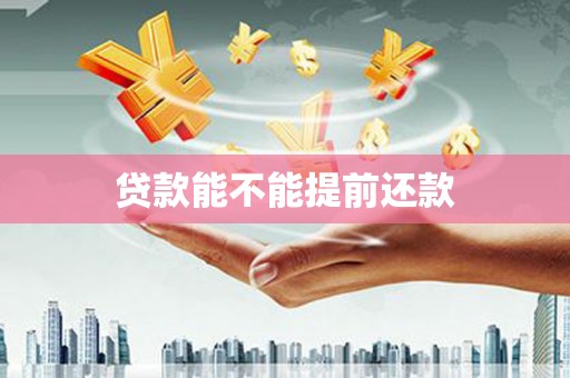 璧山贷款能不能提前还款