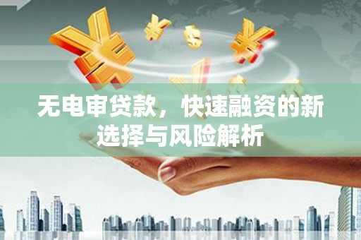 崖州无电审贷款，快速融资的新选择与风险解析