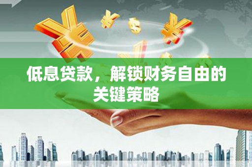 合阳低息贷款，解锁财务自由的关键策略