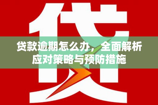 江川贷款逾期怎么办，全面解析应对策略与预防措施