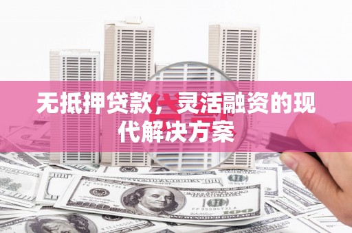 北林无抵押贷款，灵活融资的现代解决方案