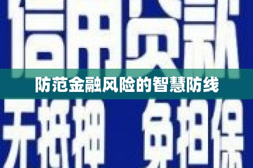 佛冈防范金融风险的智慧防线