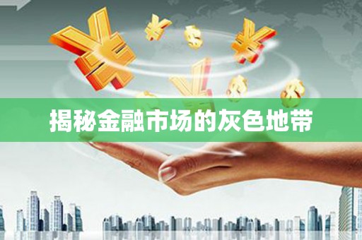 冕宁揭秘金融市场的灰色地带